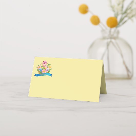Placement Nom de la fête de Pâques Carte de lieu (Devant)