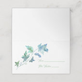 Placement Nom de la feuille bleue et verte Carte de lieu (Extérieur déplié)