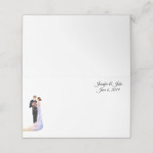 Placement Nom plié Placer le Mariage de carte deux noms pers (Extérieur déplié)