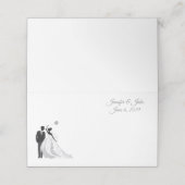 Placement Nom plié Placer le Mariage de carte deux noms pers (Extérieur déplié)