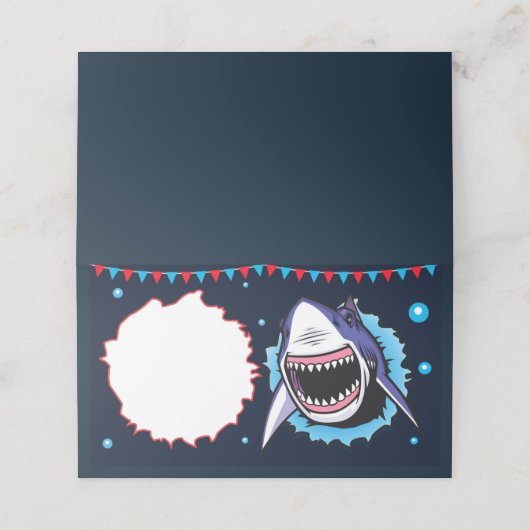 Placement Nourriture de requin étiquettes Carte Shark Place (Extérieur déplié)
