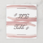 Placement Numéro de la table Carte de place pliée (Extérieur déplié)