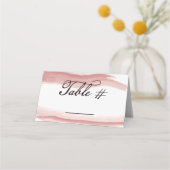 Placement Numéro de la table Carte de place pliée (Dos)