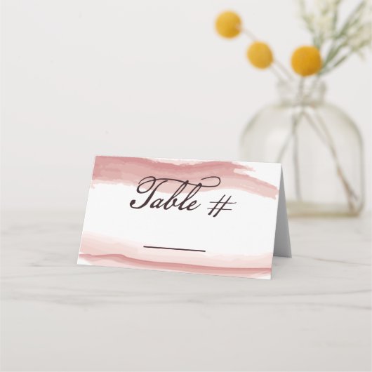 Placement Numéro de la table Carte de place pliée (Devant)