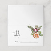 Placement Numéro de table de mariage d'hiver Carte de lieu (Extérieur déplié)