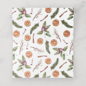 Placement Numéro de table de mariage d'hiver Carte de lieu (Intérieur déplié)