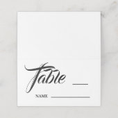 Placement Numéro de table de Mariage minimal Carte de place (Extérieur déplié)