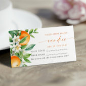 Placement Orange Floral Combien de bonbons Douche Carte de j