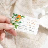 Placement Orange Floral Combien de bonbons Douche Carte de j