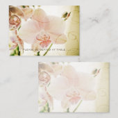 Placement Orchidée rose ・ Mini carte de siège (Devant / Derrière)