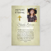 Placement Orthodoxe Christian Funeral Jesus Carte de prière  (Dos)