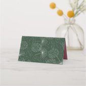 Placement Palm Feuille & Green Beach Wedding Carte de lieu d (Dos)