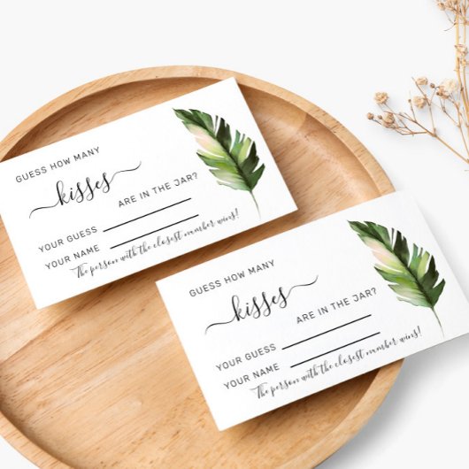 Placement Palm Leaf Tropic Combien De Baisers Douche Carte D