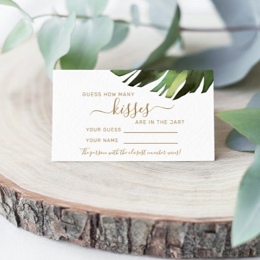 Placement Palm Tropical Combien de baisers Douche Carte de j