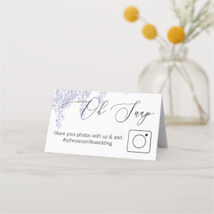Placement Partage de photos Carte de table pliée Wisteria