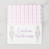 Placement Pastel Nutcracker Carte de lieu de Noël (Extérieur déplié)