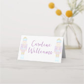 Placement Pastel Nutcracker Carte de lieu de Noël (Devant)