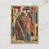 Placement Peaches Gris Texté Mariage Orthodoxe Carte de priè (Dos)