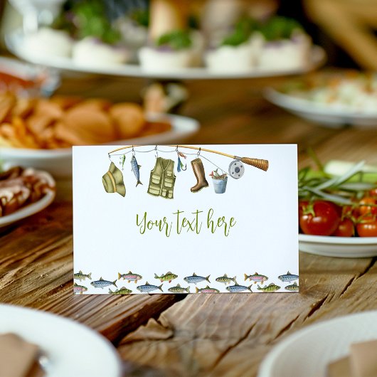 Placement Pêcheur Garçon Anniversaire de nourriture Carte de