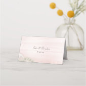 Placement Perles et dentelle blanc carte de siège (Dos)