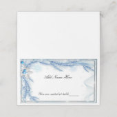 Placement Pine bleue Mariage de Noël d'hiver Carte Place (Extérieur déplié)