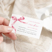 Placement Pink Bow Combien de bonbons de douche Carte de jeu