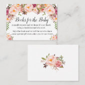 Placement Pink floral Apporter une carte d'insertion de baby (Devant / Derrière)