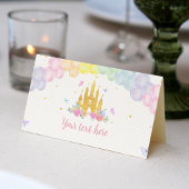 Placement Pink Gold Castle Princess Carte de lieu d'annivers