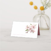 Placement Pink joli cerisier fleuri nom de table carte place (Dos)