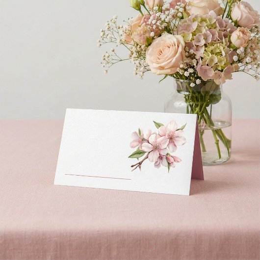 Placement Pink joli cerisier fleuri nom de table carte place
