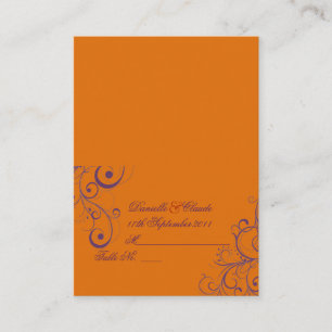 Placement PixDezines Flourish Swirls Carte de place de tente