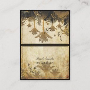 Placement PixDezines vintage palme/tente carte de place