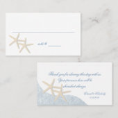 Placement Plage Mariage Starfish Carte de siège (Devant / Derrière)