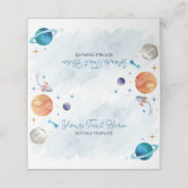 Placement Planètes spatiales Anniversaire Carte de lieu (Extérieur déplié)