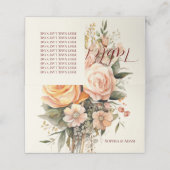 Placement Plat rustique et Florales d'or plié Carte de place (Extérieur déplié)