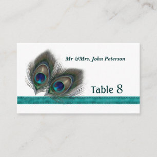 Placement Plumes de paon bleu vert Placer la carte