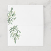 Placement Pour un mariage à l'eucalyptus avec carte de table (Extérieur déplié)