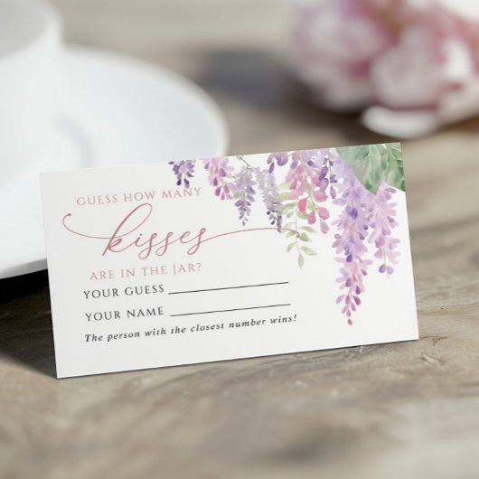 Placement Purple Wisteria Combien de baisers Douche Carte de
