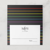 Placement Rainbow Pinstripe Pride Mariage Bordure+ Carte de (Extérieur déplié)