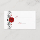 Placement Red Gerbera Daisy - Occasion spéciale Carte de lie (Dos)
