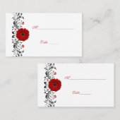 Placement Red Gerbera Daisy - Occasion spéciale Carte de lie (Devant / Derrière)