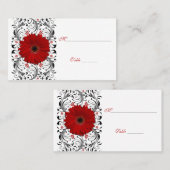 Placement Red Gerbera Daisy - Occasion spéciale Carte de lie (Devant / Derrière)