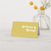 Placement Retro Beach | Carte de Table Pliée Or (Dos)