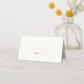 Placement Retro Beach | Carte de Table Pliée Or (Devant)