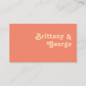 Placement Rétro moderne | Carte Mariage plat de corail (Dos)