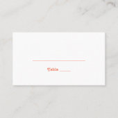 Placement Rétro moderne | Carte Mariage plat de corail (Devant)