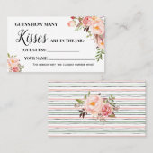 Placement Rose Combien de baisers Fête des mariées carte de  (Devant / Derrière)