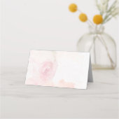 Placement Rose d'aquarelle | Carte de place pliée (Dos)