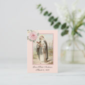 Placement Rose de Lima Baptismal souvenir Carte Sainte (Debout devant)