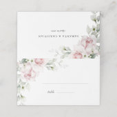 Placement Rose romantique | Carte de Mariage rose pâle (Extérieur déplié)
